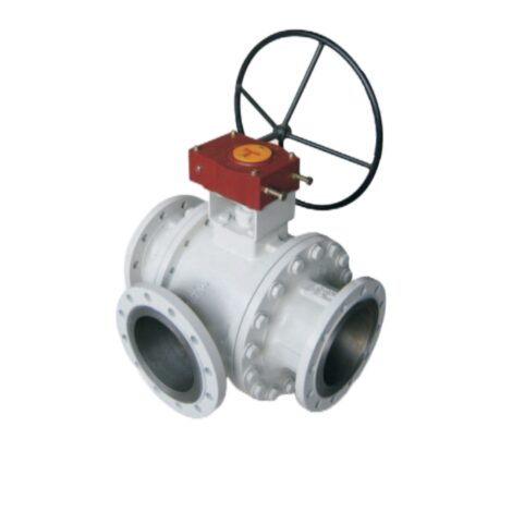 Three Way Floating Design Ball Valve Reduce or Full Bore Gear Operated