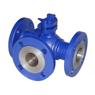 Three Way Floating Design Ball Valve Reduce or Full Bore Lever Operated