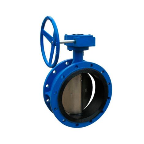 Dubble Flanged Lined Butterfly Valve Gear Operated