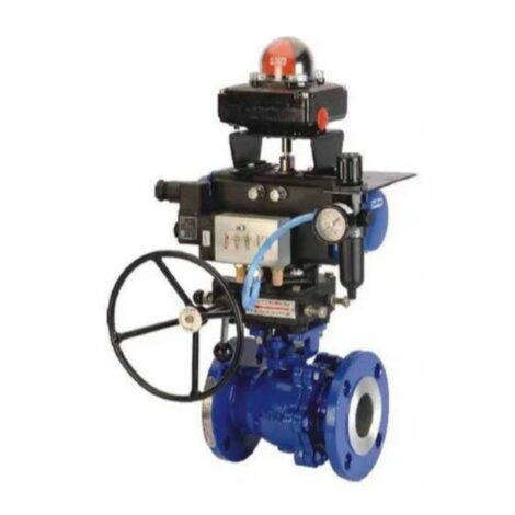 Floating Two Piece Design Ball Valve Pneumatic Operated