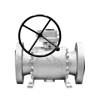 Trunnion Three Piece Design Ball Valve Reduce or Full Bore Gear Operated