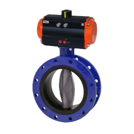 Wafer Type Lined Butterfly Valve Pneumatic Operated